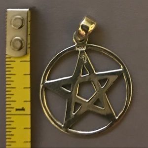 Sterling silver enclosed pentagram Pendant